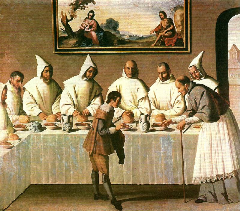 Francisco de Zurbaran st, hugo in the refectory Norge oil painting art